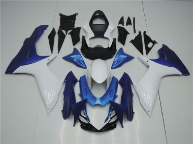 Blanc Bleu Carénage Moto Suzuki GSXR 600 / 750 K11 11-24