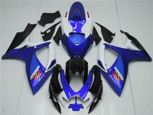 Blanc Bleu Carénage Moto Suzuki GSXR 600 / 750 K6 06-07