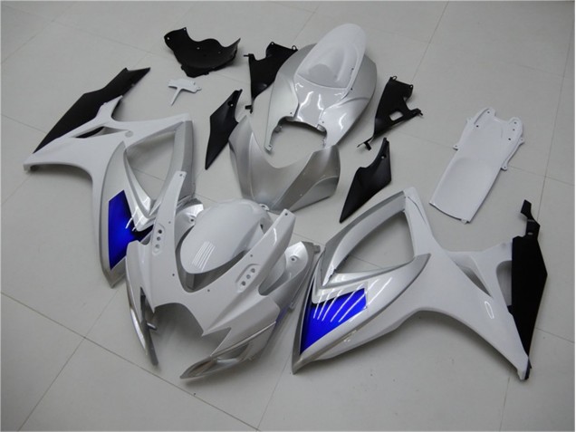 Blanc Bleu Carénages Moto Suzuki GSXR 600 / 750 K6 06-07