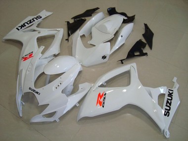 Blanc Carénage Moto Suzuki GSXR 750 K6 06-07