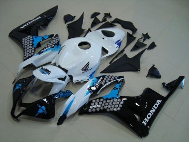 Blanc Noir Bleu Carénage Moto Honda CBR 600 RR 07-08