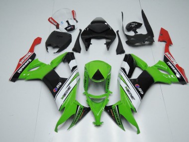 Blanc Noir et Vert Carénage Moto Kawasaki ZX10R 08-10