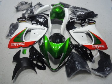 Blanc Vert Makita Carénage Moto Suzuki GSXR 1300 Hayabusa 08-19