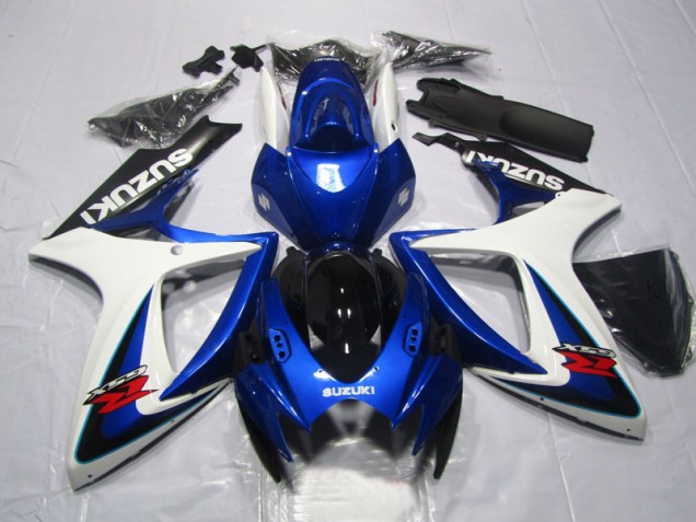 Bleu Blanc Carénages Moto Suzuki GSXR 600 K6 06-07