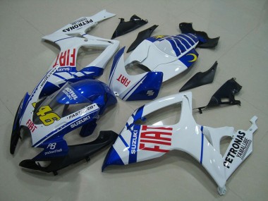 Bleu Blanc Fiat 46 Carénage Moto Suzuki GSXR 750 K6 06-07