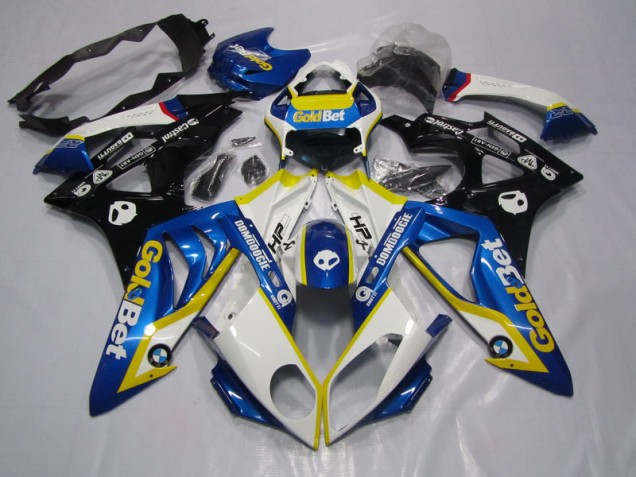 Bleu Blanc GoldBet Carénage Moto BMW S1000RR 09-14