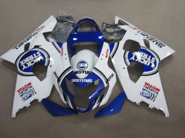 Bleu Blanc Lucky Strike Motul Carénage Moto Suzuki GSXR 600 K4 04-05