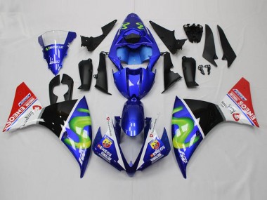 Bleu Blanc Noir Rouge Carénage Moto Yamaha R1 12-14