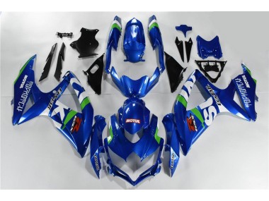 Bleu Blanc Vert Carénage Moto Suzuki GSXR 600 / 750 K8 08-10