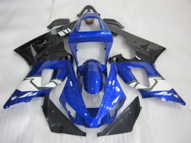 Bleu Noir Blanc Carénages Moto Yamaha R1 00-01