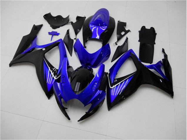 Bleu Noir Carénage Moto Suzuki GSXR 600 / 750 K6 06-07