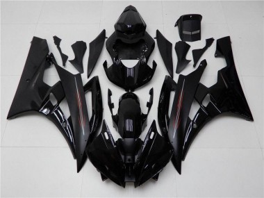 Brillant Noir Mat Carénage Moto Yamaha R6 06-07
