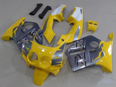 Gris Jaune Carénage Moto Honda CBR 250 RR MC19 1988-1989