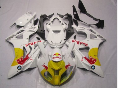 Jaune Blanc Red Bull Carénage Moto BMW S1000RR 09-14