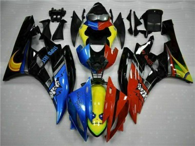 Jaune Bleu Rouge Carénage Moto Yamaha R6 06-07