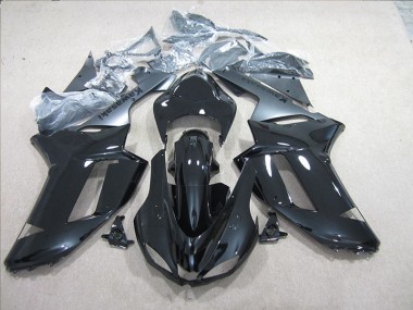 Noir Argent Carénage Moto Kawasaki ZX6R 07-08