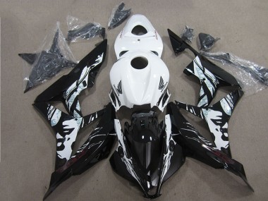 Noir Blanc Carénage Moto Honda CBR 600 RR 07-08