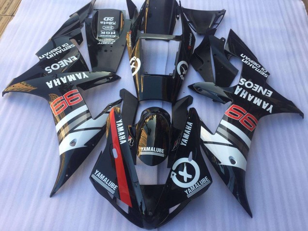 Noir Blanc Carénage Moto Yamaha R1 02-03