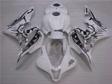 Noir Blanc Carénages Moto Honda CBR 600 RR 07-08