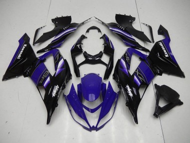 Noir Bleu Carénage Moto Kawasaki ZX6R 13-18