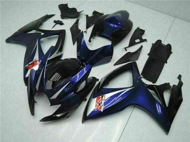 Noir Bleu Carénage Moto Suzuki GSXR 600 / 750 K6 06-07