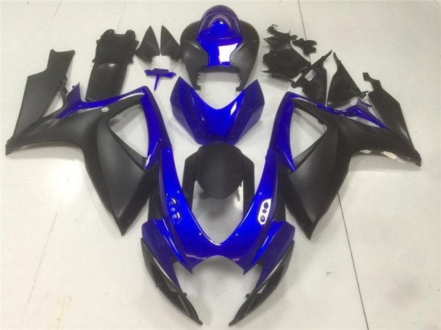 Noir Bleu Carénages Moto Suzuki GSXR 600 / 750 K6 06-07