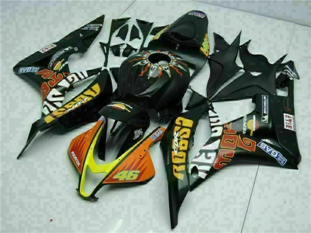 Noir Jaune Repsol 46 Carénage Moto Honda CBR 600 RR 07-08