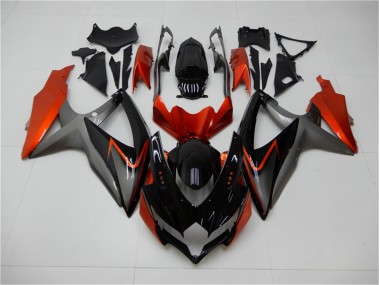 Noir Orange Gris Carénage Moto Suzuki GSXR 600 / 750 K8 08-10