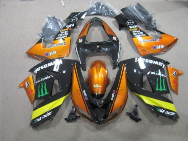 Noir Orange Monster Carénage Moto Kawasaki ZX10R 06-07
