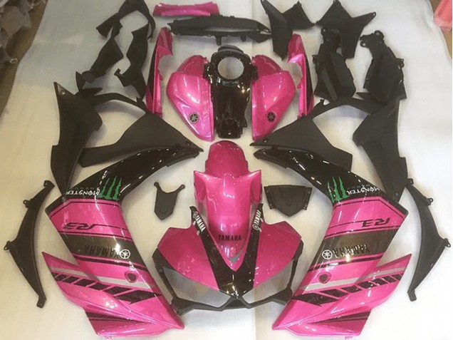 Rose et Noir Carénage Moto Yamaha R3 15-22