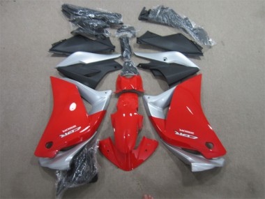 Rouge Argent Noir Carénage Moto Honda CBR 125 R 11-13