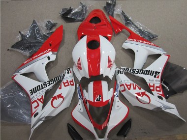 Rouge Blanc Carénages Moto Honda CBR 600 RR 07-08