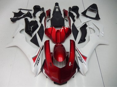 Rouge Blanc Carénages Moto Yamaha R1 15-19