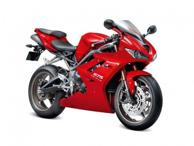 Rouge Carénage Moto Triumph Daytona 675 Triple 06-08