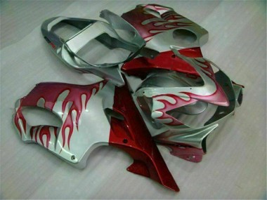 Rouge Flamme Argent Carénage Moto Honda CBR 600 F4i 01-03