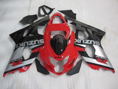 Rouge Noir Argent Carénage Moto Suzuki GSXR 600 K4 04-05