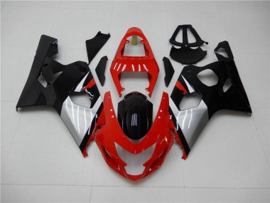 Rouge Noir Carénage Moto Suzuki GSXR 600 / 750 K4 04-05