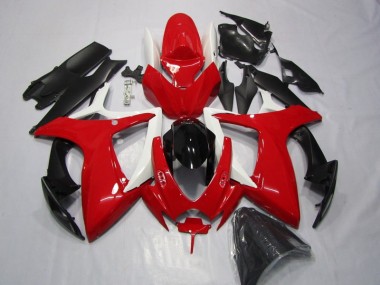 Rouge Noir Carénage Moto Suzuki GSXR 600 K6 06-07