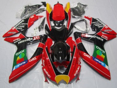 Rouge Noir Jomo Carénage Moto Suzuki GSXR 600 K8 08-10