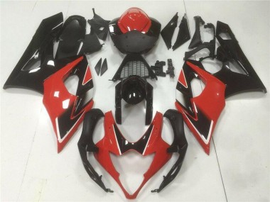 Rouge Noir Kit Carénages Motos Suzuki GSXR 1000 K5 05-06