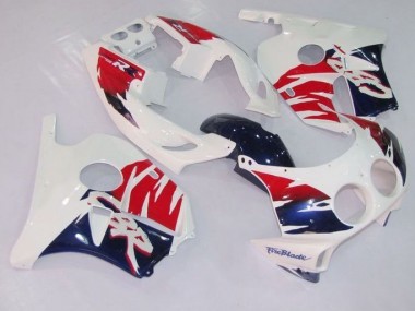 Rouge et Bleu Carénage Moto Honda CBR 250 RR MC19 1988-1989