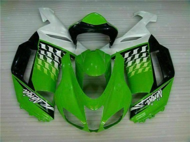 Vert Blanc Ninja Carénage Moto Kawasaki ZX6R 07-08