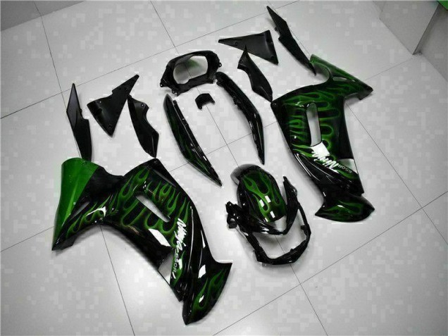 Vert Flamme Carénage Moto Kawasaki EX650 06-08