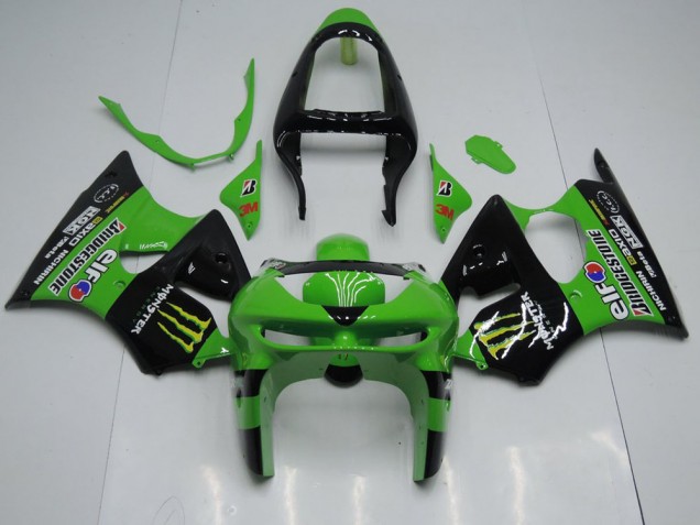 Vert Monster Carénage Moto Kawasaki ZX6R 98-99