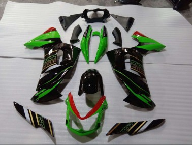 Vert Noir Carénage Moto Kawasaki EX650 06-08