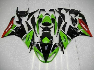 Vert Noir Rouge Carénage Moto Kawasaki ZX6R 09-12
