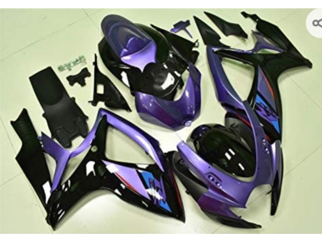 Violet Noir Carénage Moto Suzuki GSXR 600 / 750 K6 06-07